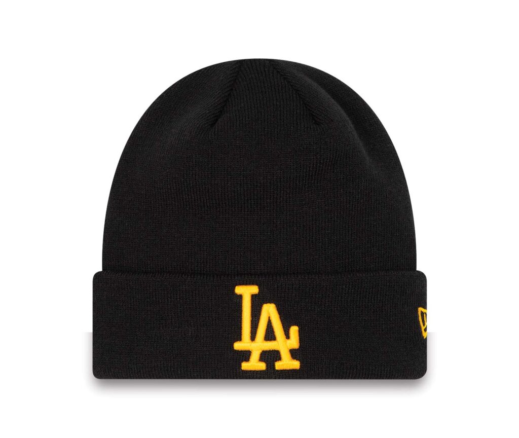 New Era LA Dodgers League Essentials Black Cuff Beanie Hat
