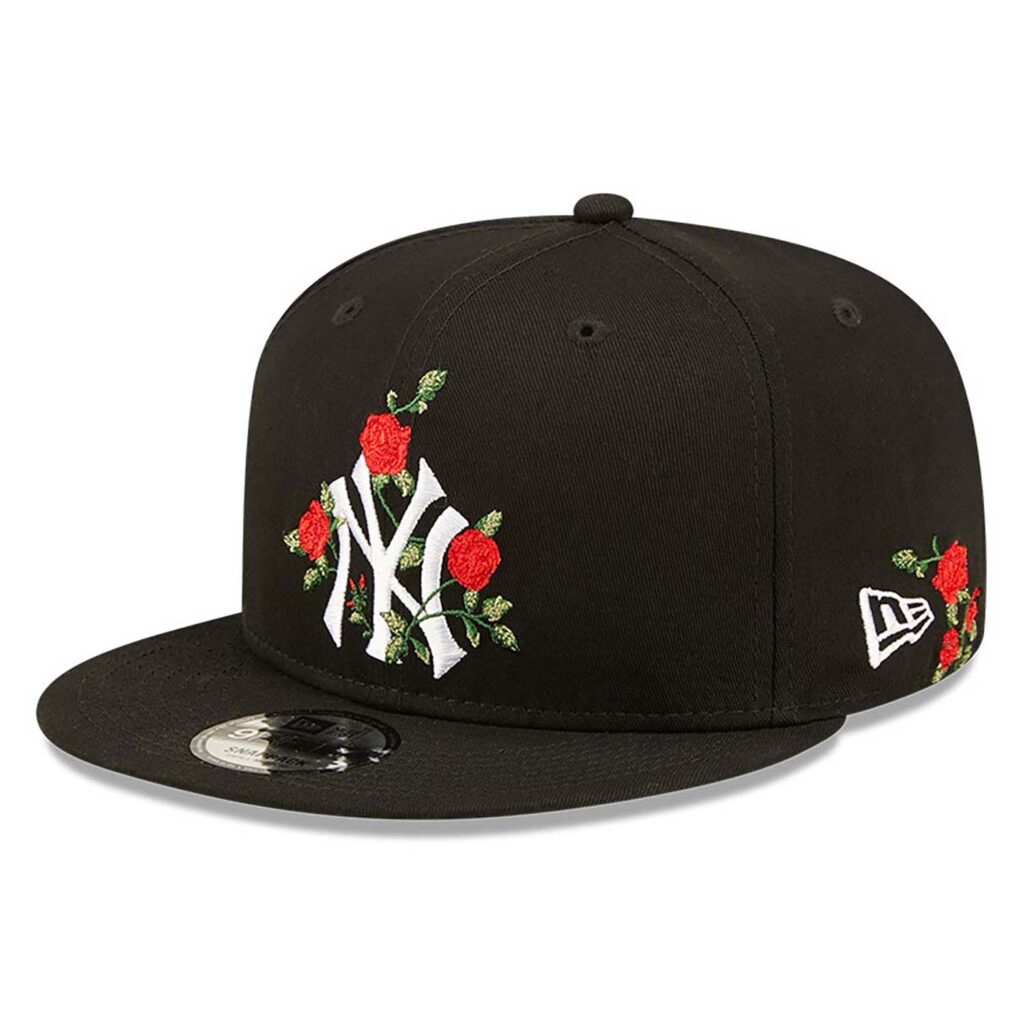 New York Yankees Flower Black 9FIFTY Snapback Cap