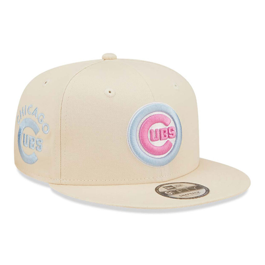 Chicago Cubs Pastel Patch Cream 9FIFTY Snapback Cap-right