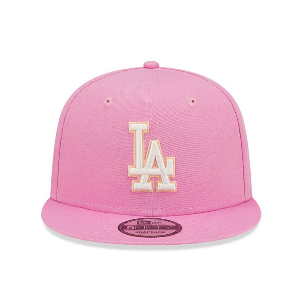 LA Dodgers Pastel Patch Pink 9FIFTY Snapback Cap-center
