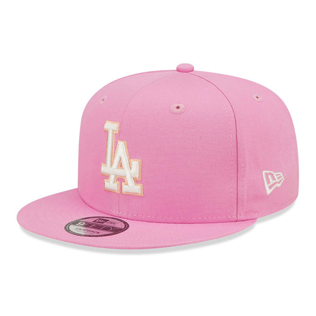 LA Dodgers Pastel Patch Pink 9FIFTY Snapback Cap-left