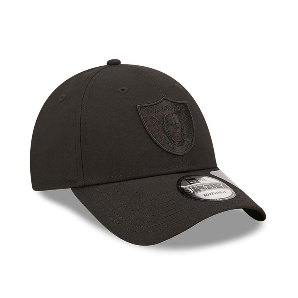Las Vegas Raiders Repreve Monochrome Black 9FORTY Adjustable Cap-right