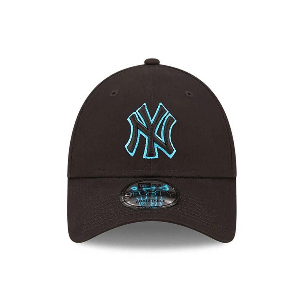 New York Yankees Neon Outline Black 9FORTY Adjustable Cap-center