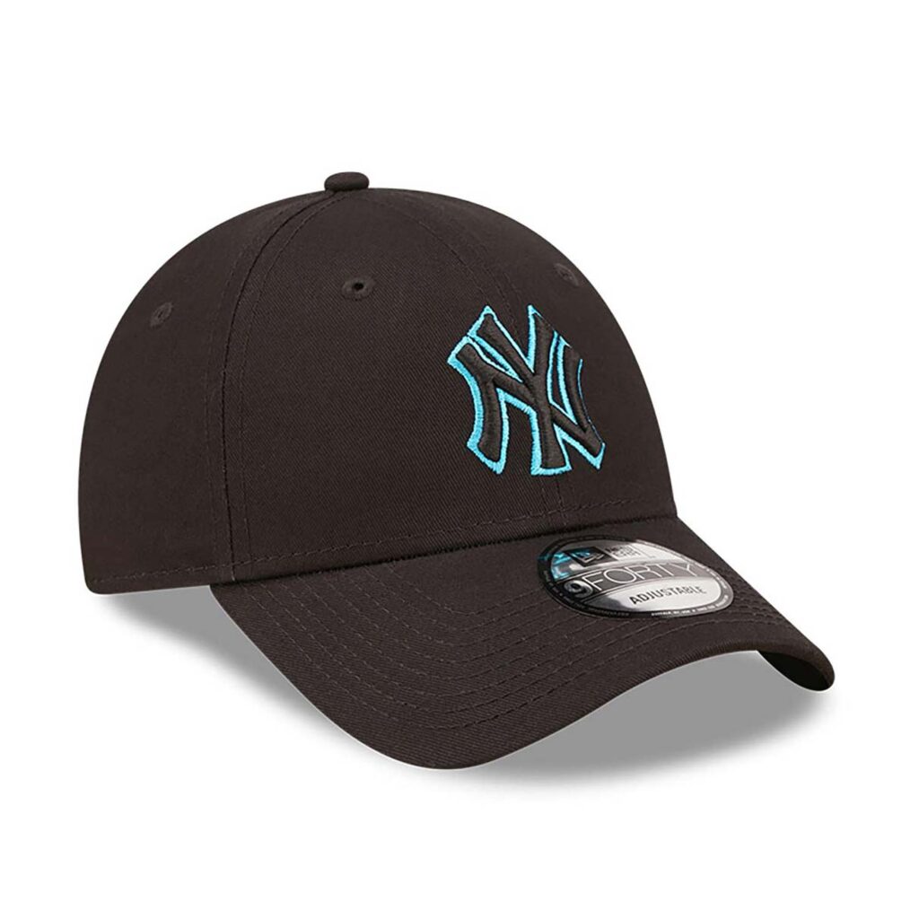 New York Yankees Neon Outline Black 9FORTY Adjustable Cap-right