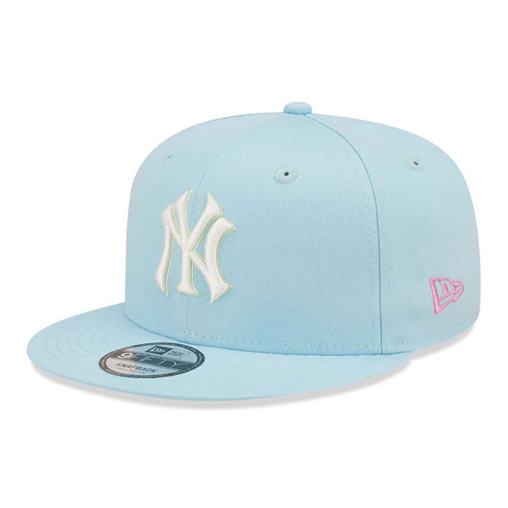 New York Yankees Pastel Patch Blue 9FIFTY Snapback Cap-left
