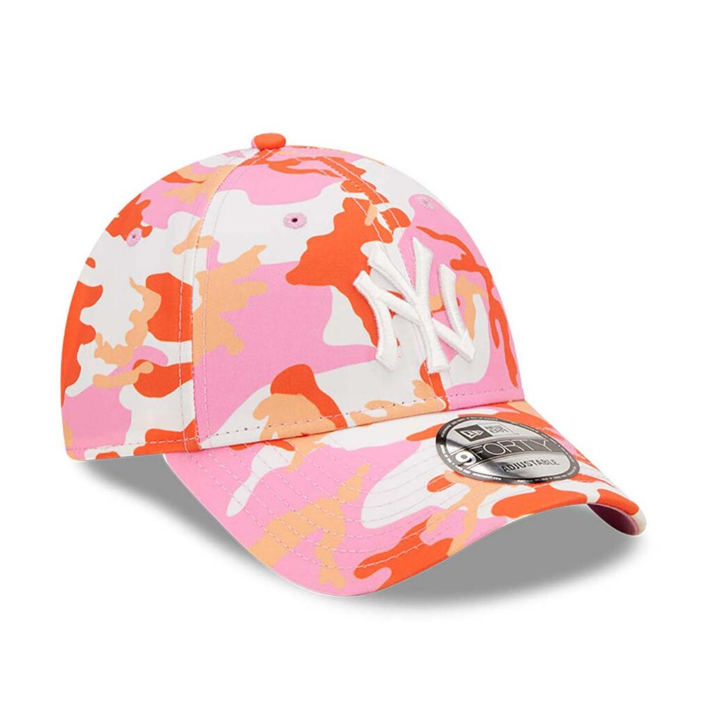 New York Yankees Seasonal All Over Print Camo Pink 9FORTY Adjustable Cap-right