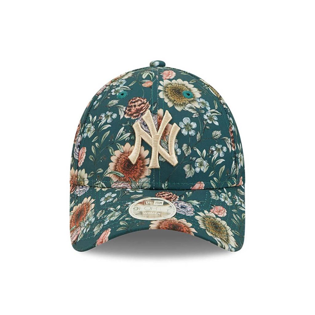 New York Yankees Womens All Over Print Green Floral 9FORTY Adjustable Cap-right