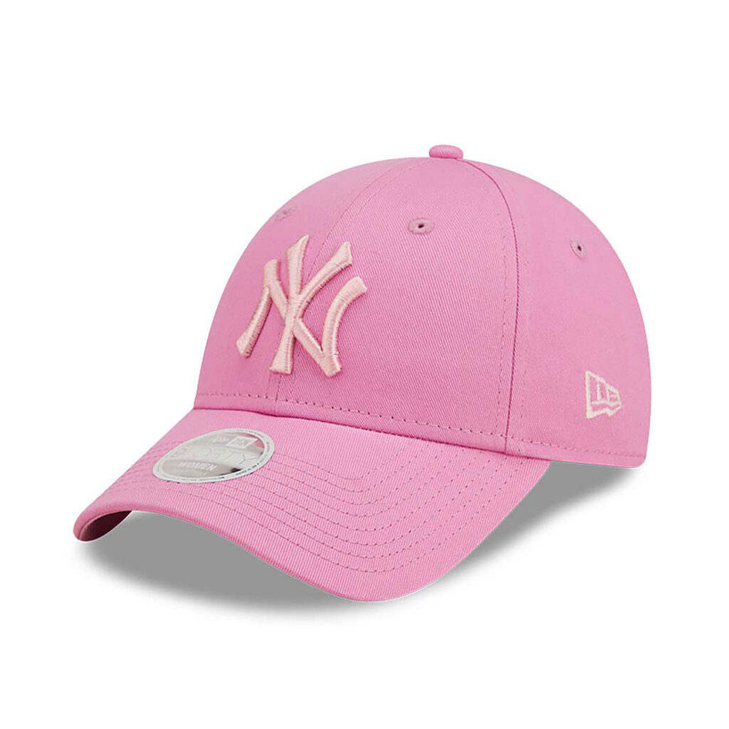 New York Yankees Womens League Essential Pink 9FORTY Adjustable Cap-left