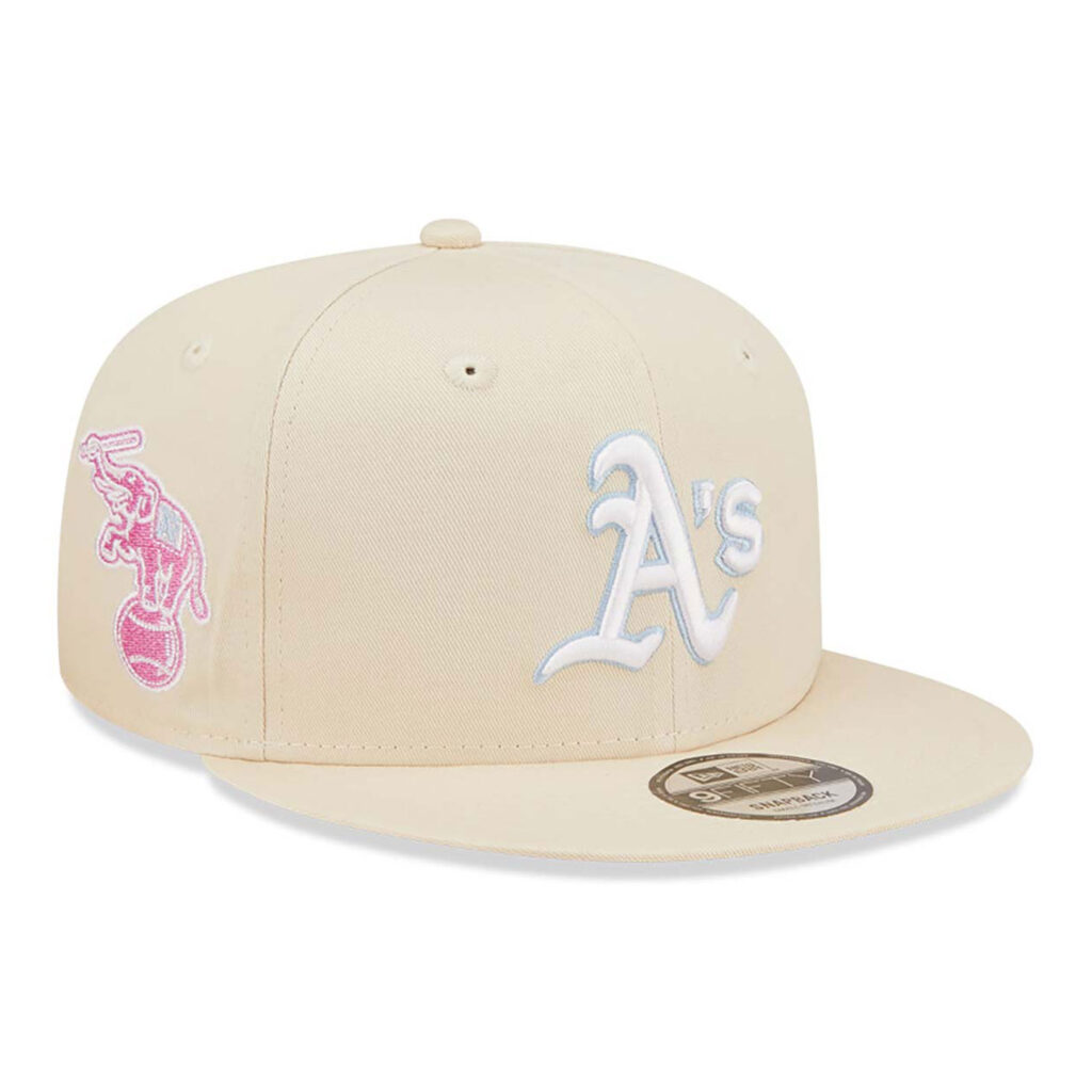 Oakland Athletics Pastel Patch Cream 9FIFTY Snapback Cap-right