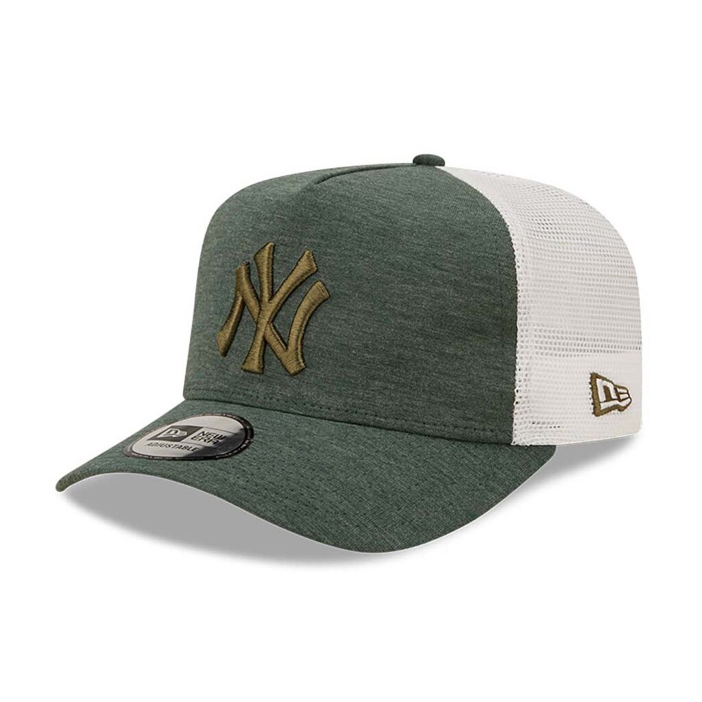 New York Yankees Jersey Essential Green A-Frame Trucker Cap