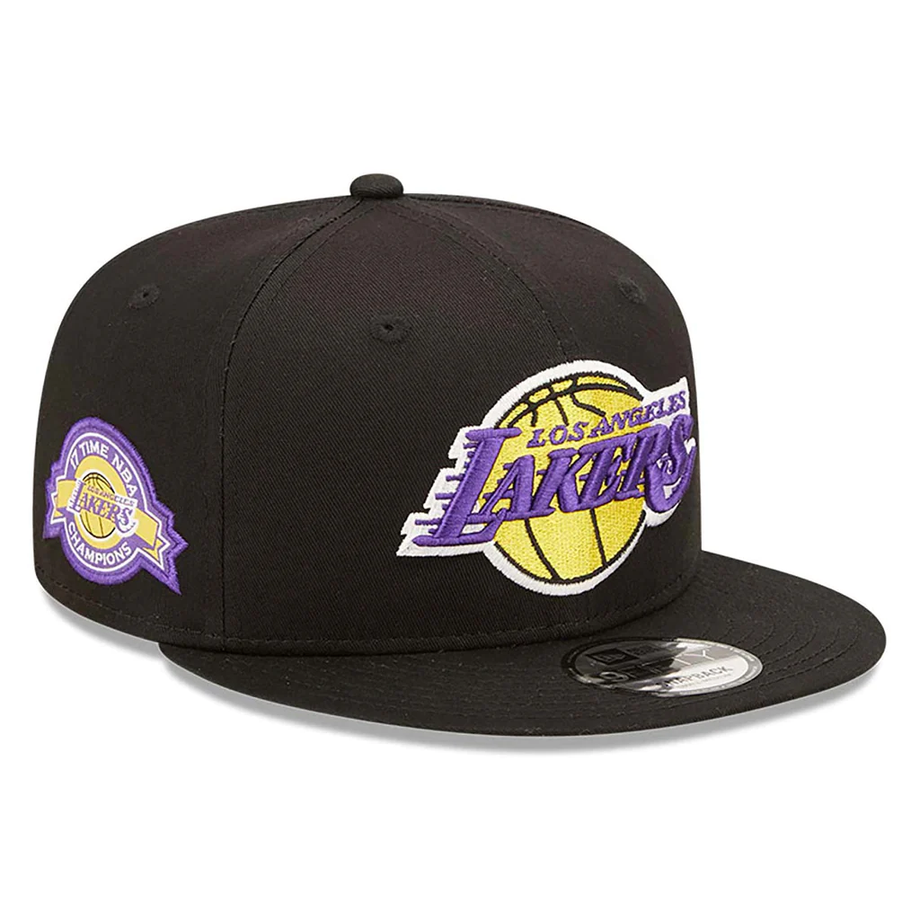 NEW ERA LA Lakers Team Side Patch Black 9FIFTY Snapback Cap