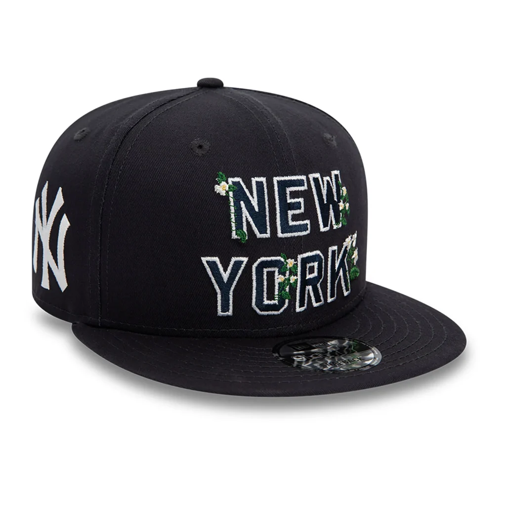 NEW ERA New York Yankees Flower Wordmark Black 9FIFTY Snapback Cap